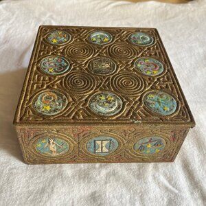 Tiffany Studios Dore' Zodiac Cigar Box circa 1910